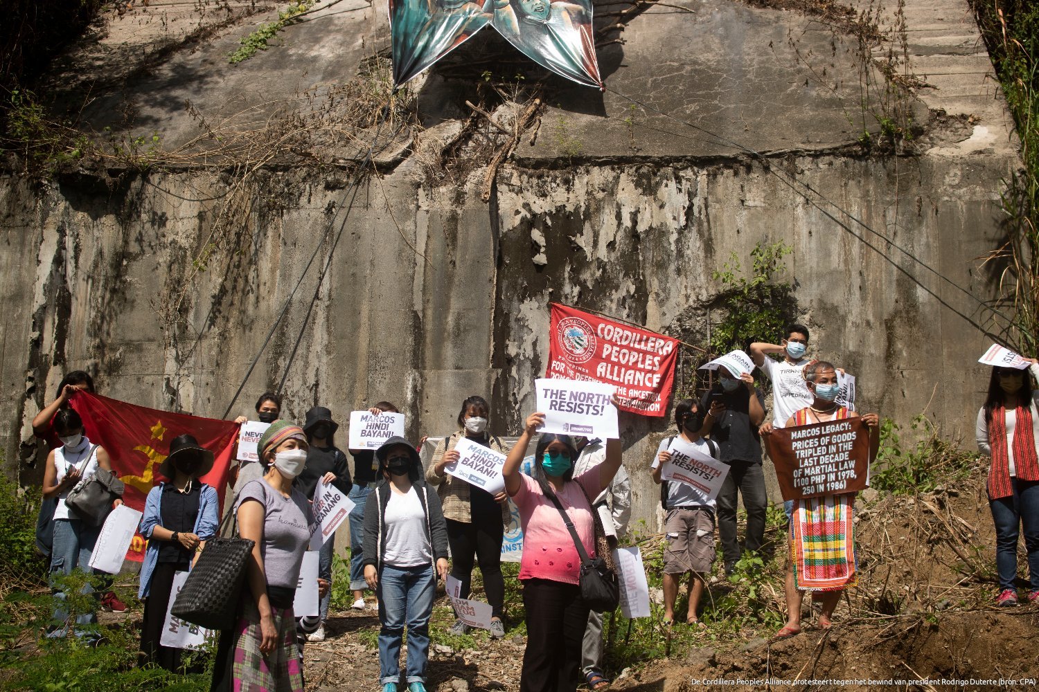 De Cordillera Peoples Alliance protesteert tegen het bewind van president Rodrigo Duterte (bron: CPA) De Cordillera Peoples Alliance protesteert tegen het bewind van president Rodrigo Duterte (bron: CPA)